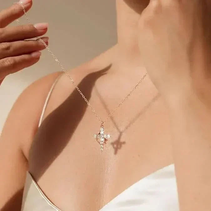 Crown and Cross Pendant Necklace for Women - Faith Jewelry Gift 3