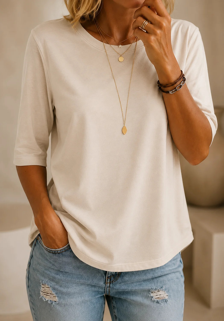 Relaxed Everyday Half-Sleeve Tee for Women 10