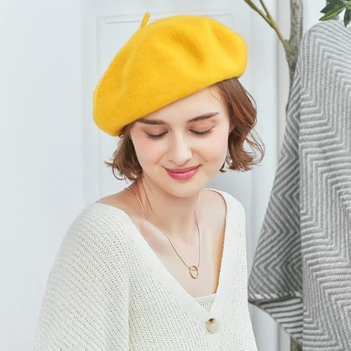 Classic French Wool Beret in 10 Colors 16
