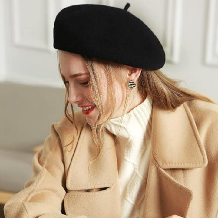Classic French Wool Beret in 10 Colors 22