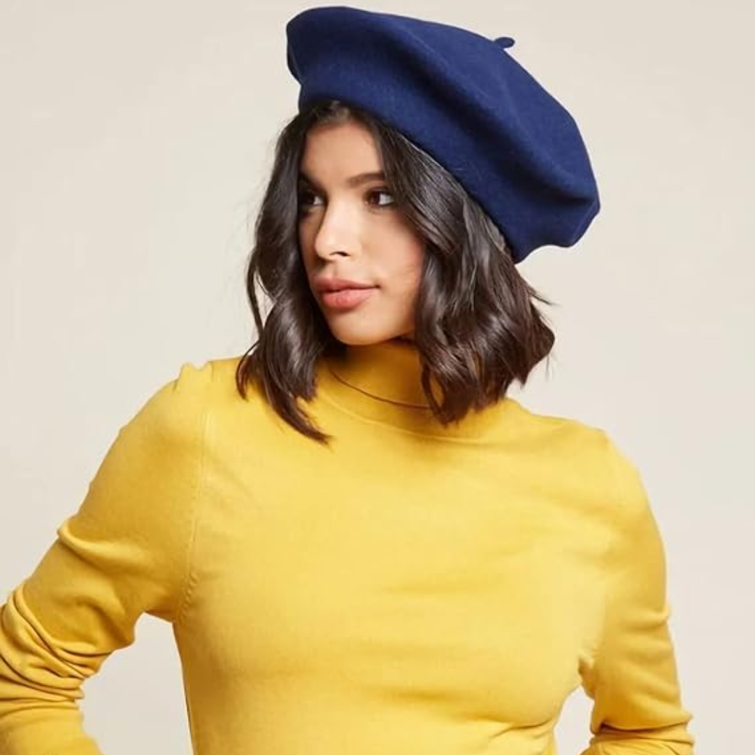 Classic French Wool Beret in 10 Colors 17