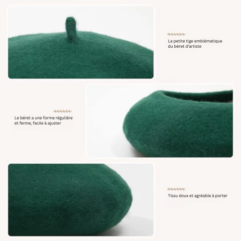 Classic French Wool Beret in 10 Colors 11