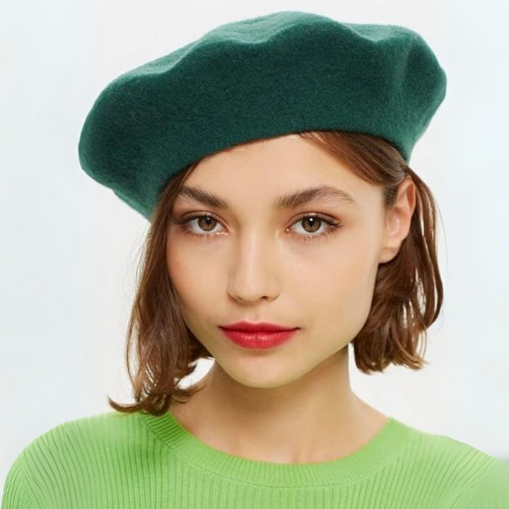 Classic French Wool Beret in 10 Colors 15