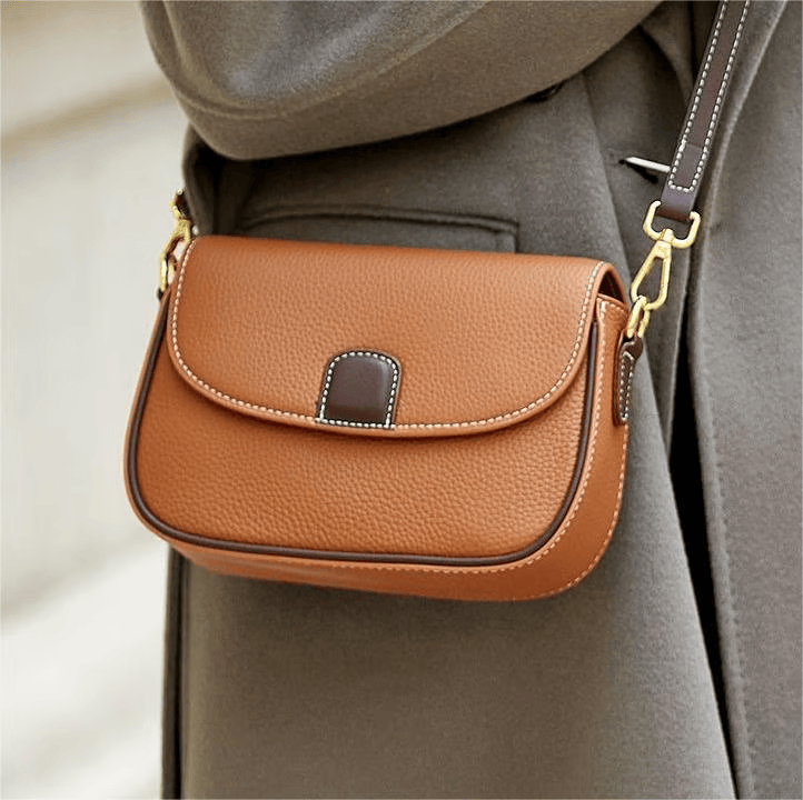 Eloise Leather Crossbody Bag, Compact Shoulder Bag with Magnetic Clasp 2
