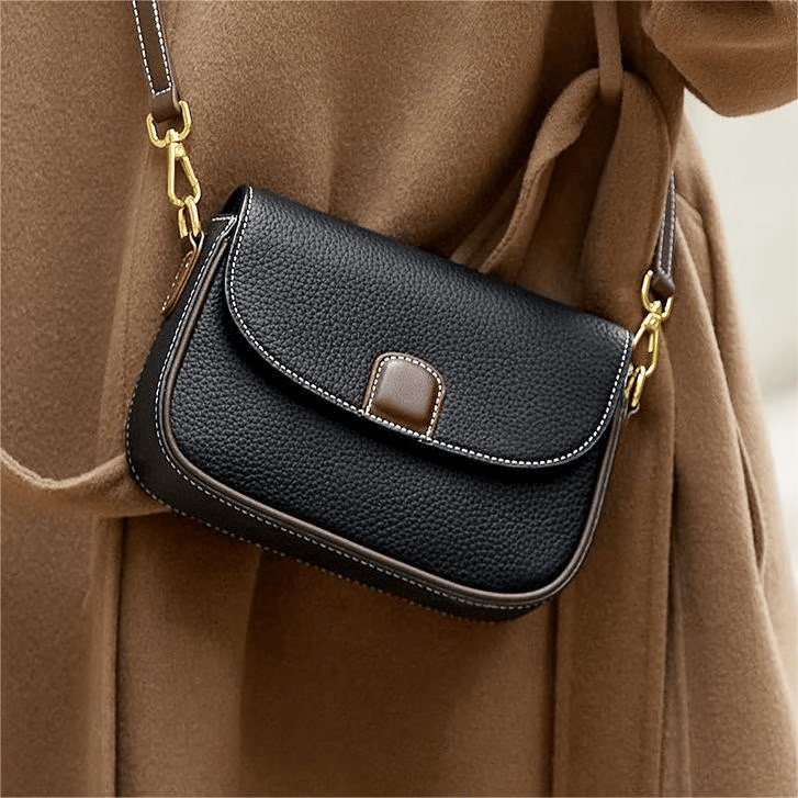 Eloise Leather Crossbody Bag, Compact Shoulder Bag with Magnetic Clasp 1