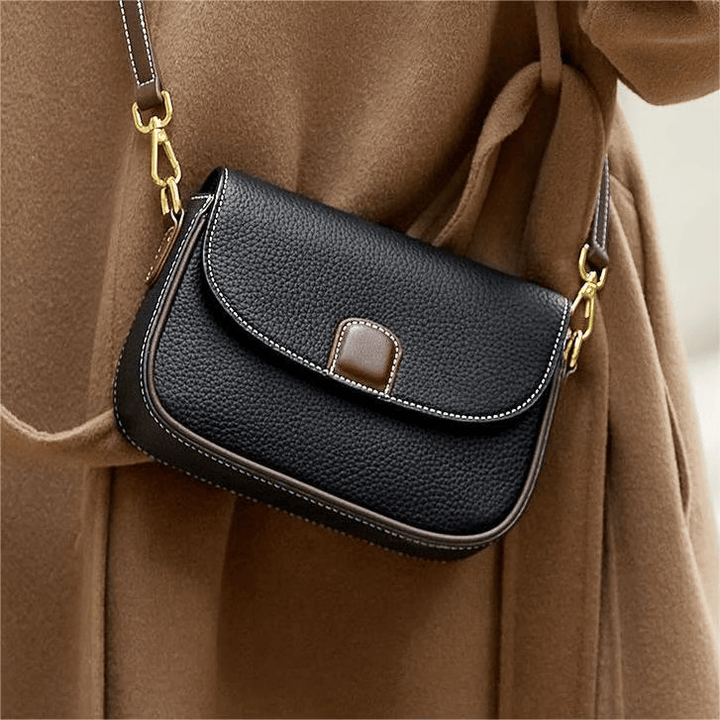 Eloise Leather Crossbody Bag, Compact Shoulder Bag with Magnetic Clasp 1
