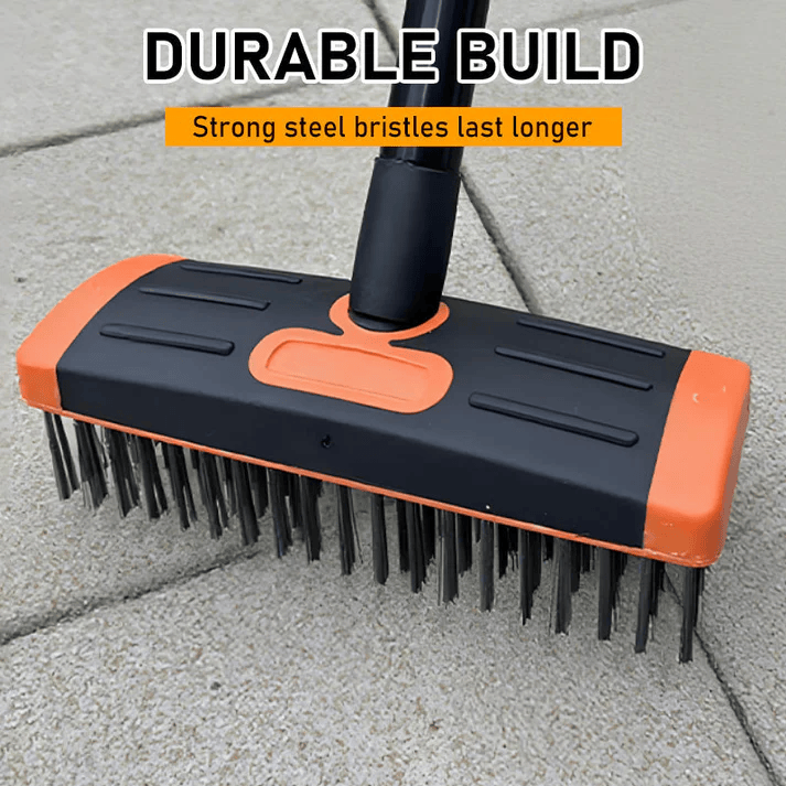3-in-1 Weed Removal Brush Set with Long Handle for Patios and Paving 7