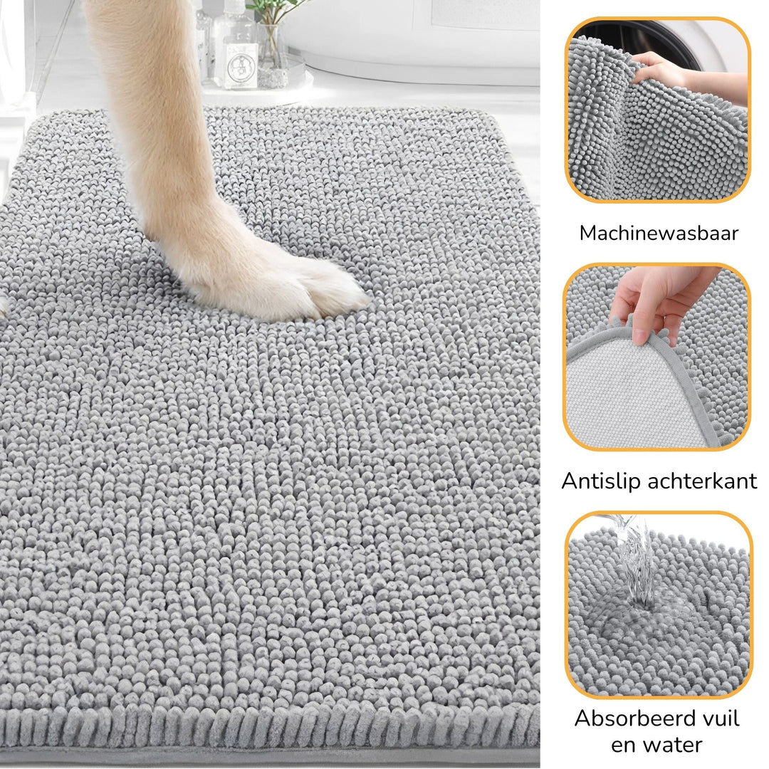 Absorbent Non-Slip Dog Door Mat for Muddy Paws 4