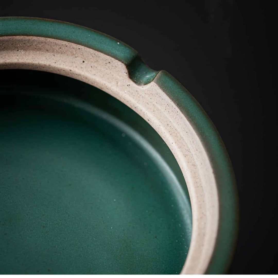 Handmade Ceramic Ashtray with Wooden Lid, 12.5 cm 6