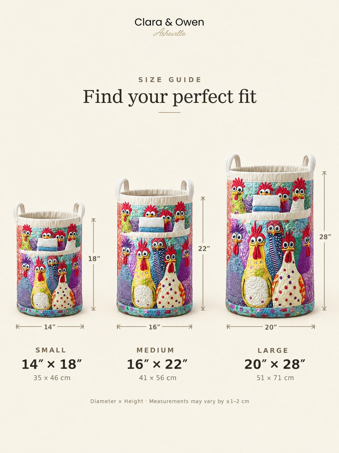 Padded Fabric Laundry Basket with Canvas Handles, Self-Standing, 3 Sizes 6