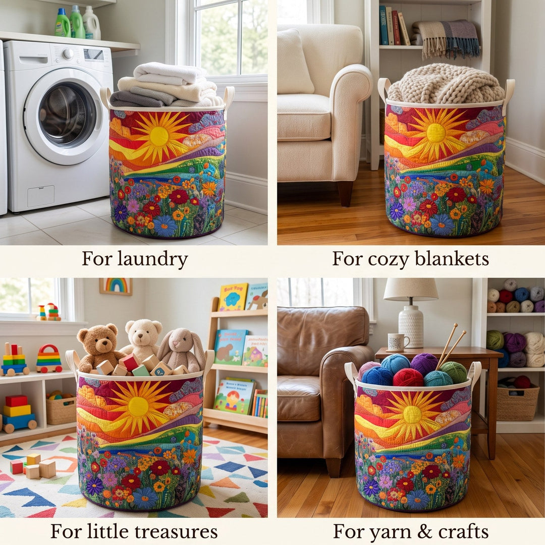 Padded Fabric Laundry Basket with Handles, Self-Standing, 3 Sizes 2
