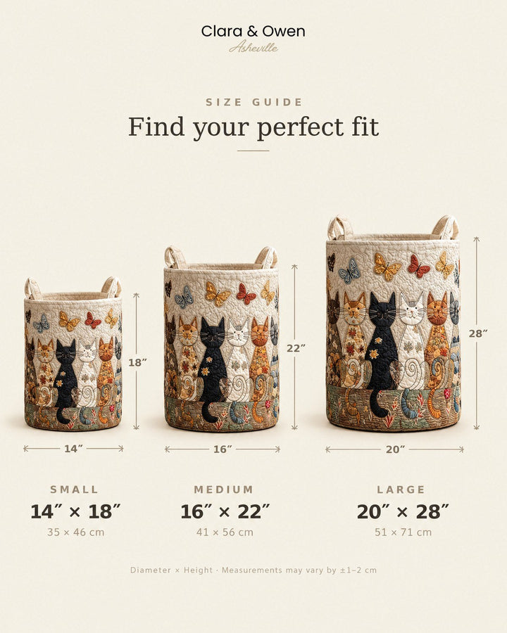 Quilted Fabric Laundry Basket with Handles, Self-Standing and Foldable 5
