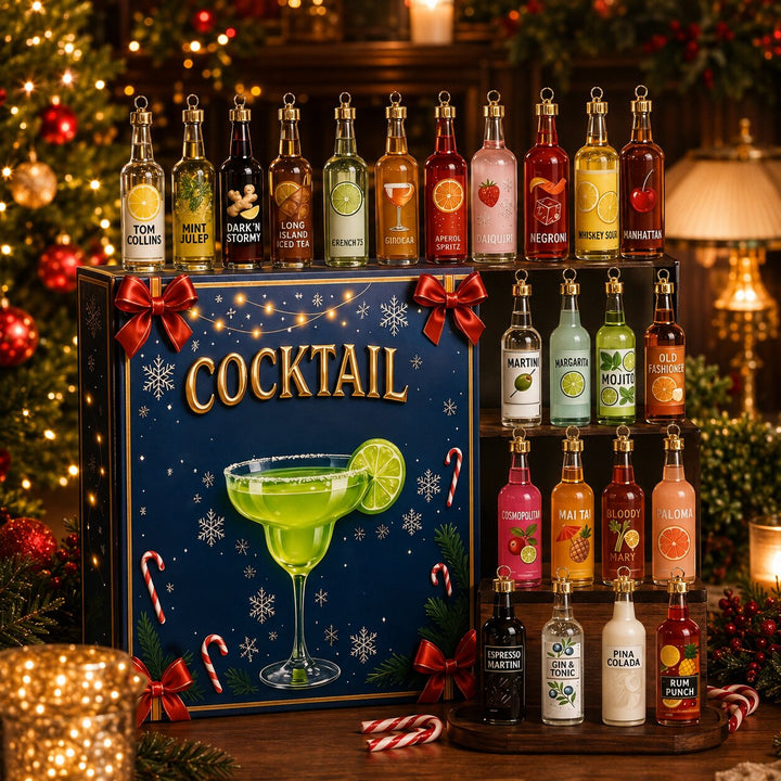 Cocktail Advent Calendar 2026 with 24 Decorative Bar Ornaments 8