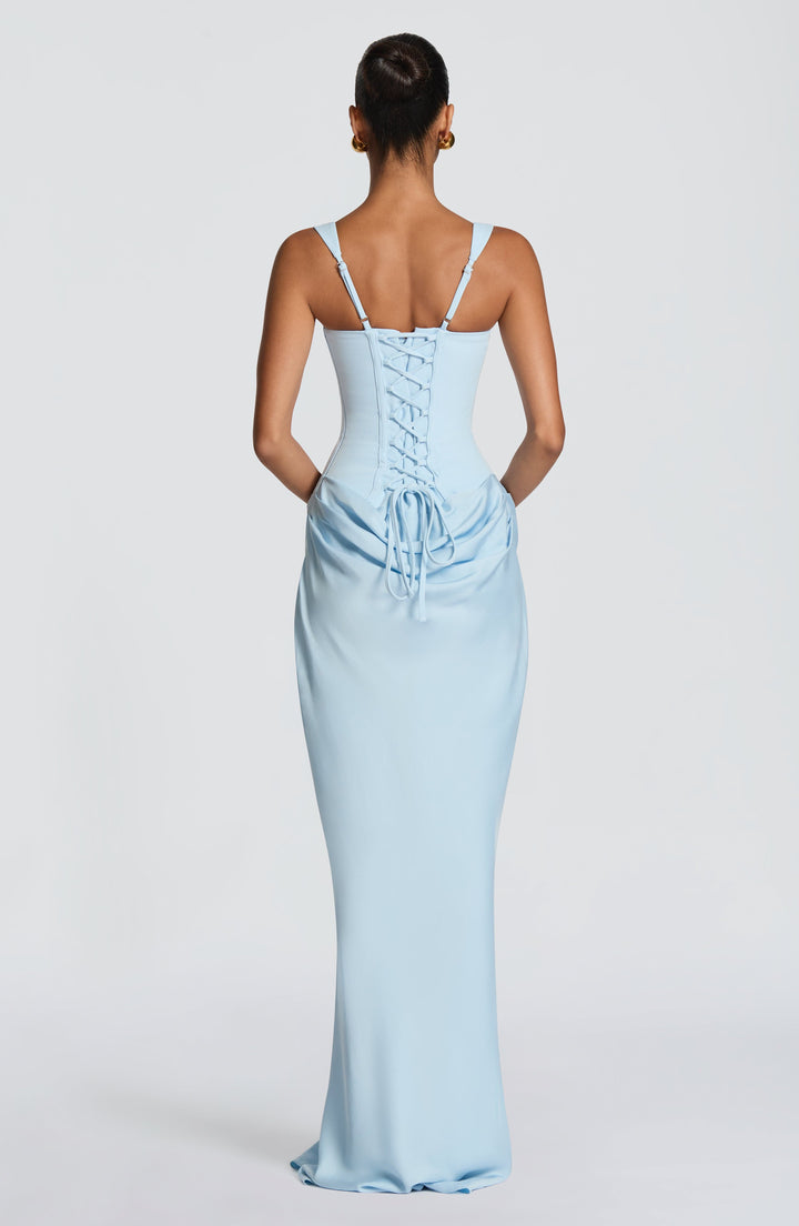 Square Neck Ruched Stretch Maxi Dress 19