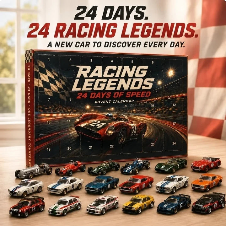 Classic Cars and Motorcycle Advent Calendar with 24 Miniature Vehicles 12