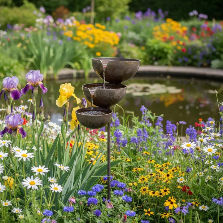 Rain Collector Bird Bath - Natural Water Source for Birds & Bees 11