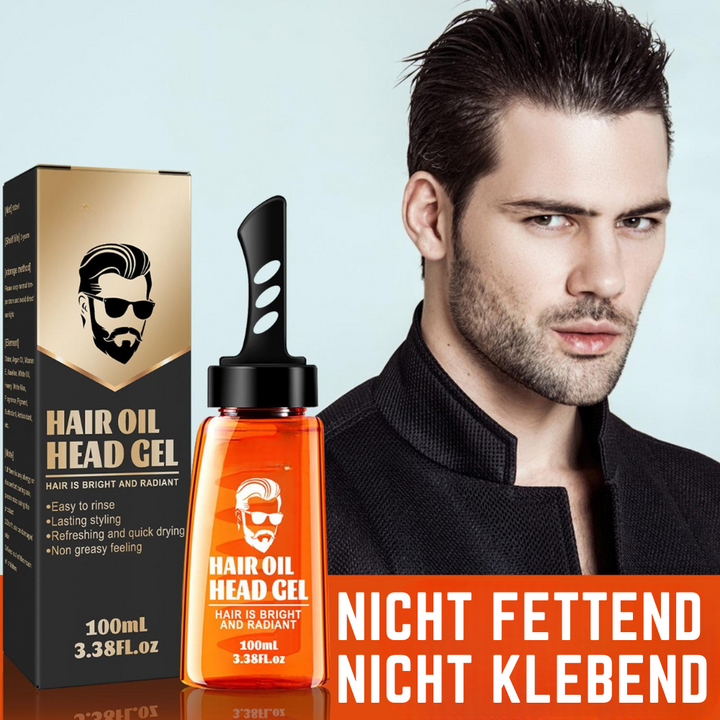 2-in-1 Men's Styling Gel with Built-In Comb, Light Non-Greasy Hold, 100ml 2