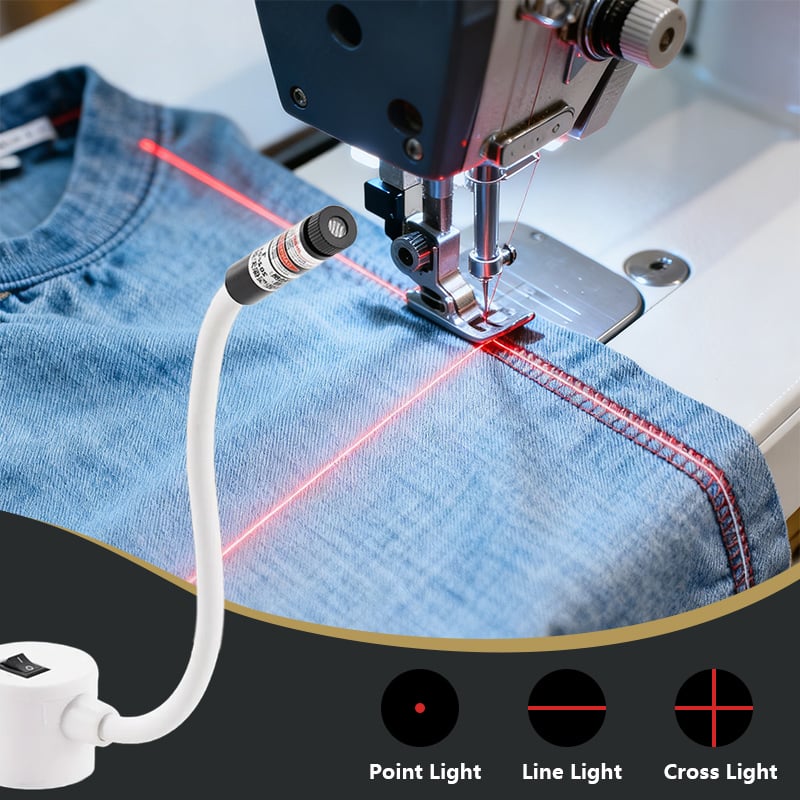 Laser Sewing Guide for Sewing Machines with Magnetic Mount and Adjustable Beam 1