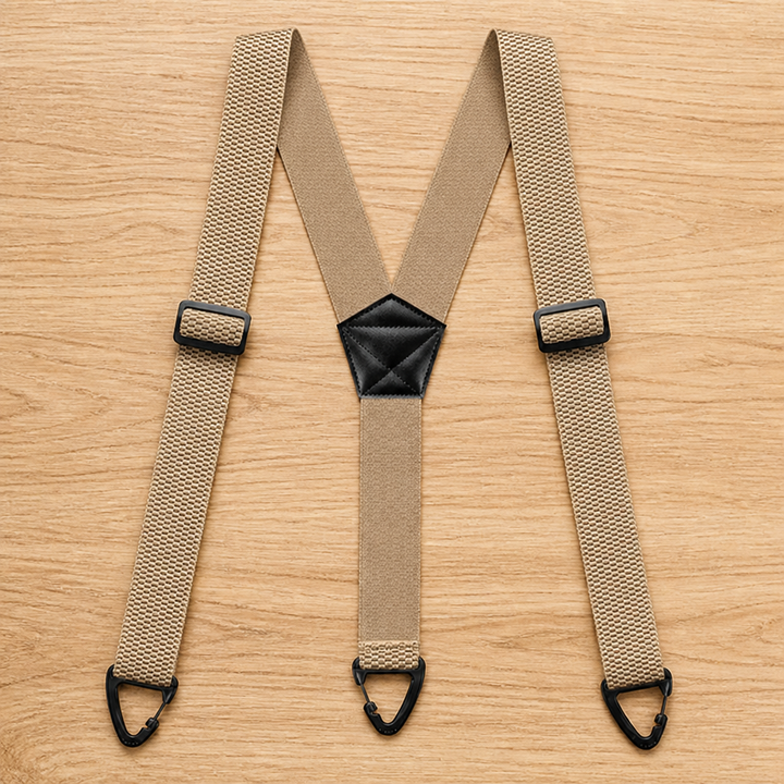 Men's Heavy-Duty Elastic Suspenders, 1.5 Inch Wide with Metal Clips, X or Y Back 15