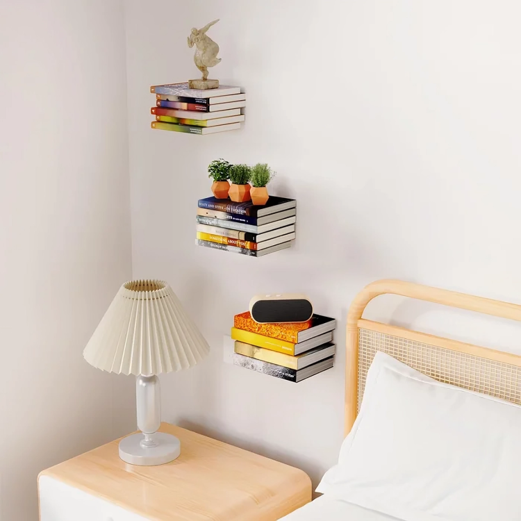 Invisible Book Shelf - Hidden Floating Wall Storage 6