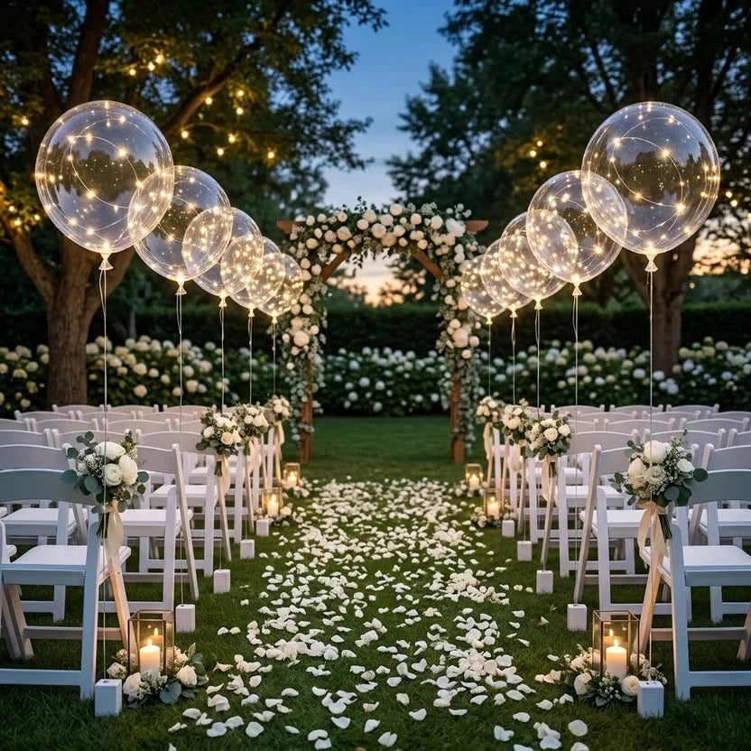 Glowing LED Balloon Set of 10 for Weddings, Birthdays and Garden Decor 6