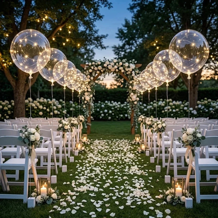 Glowing LED Balloon Set of 10 for Weddings, Birthdays and Garden Decor 6