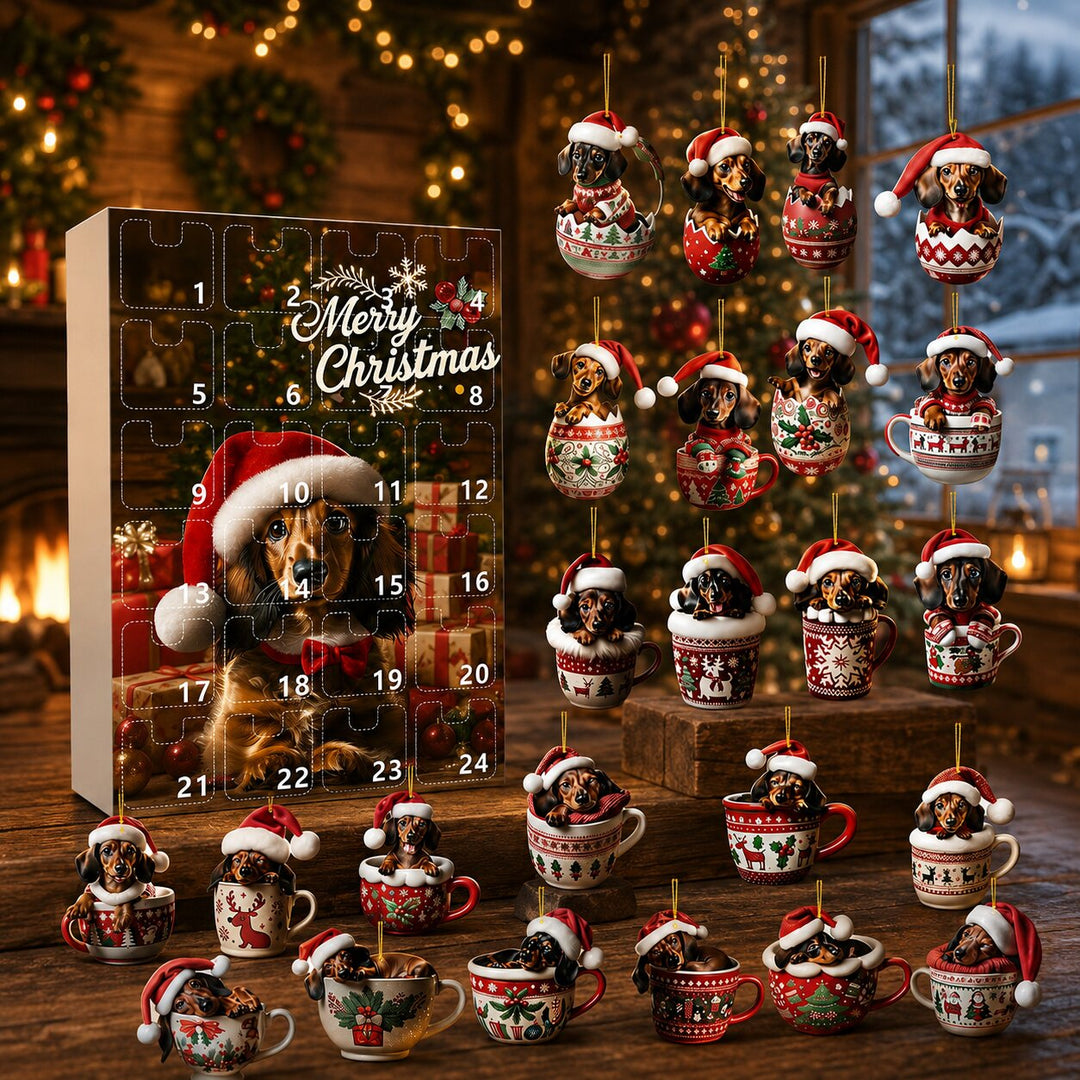 Dachshund Advent Calendar 2026 with 24 Holiday Dachshund Designs 7