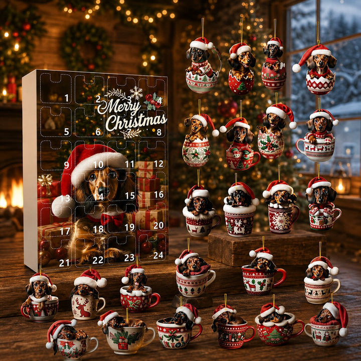 Dachshund Advent Calendar 2026 with 24 Holiday Dachshund Designs 7