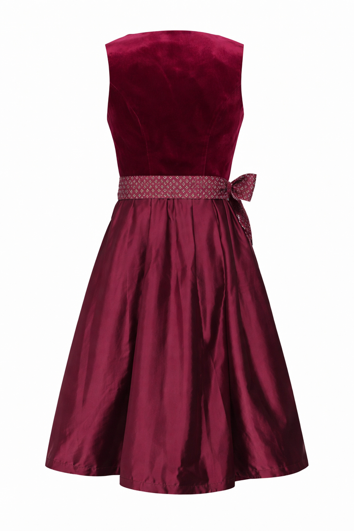 Women's Dirndl Set with Velvet Bodice and Apron 5