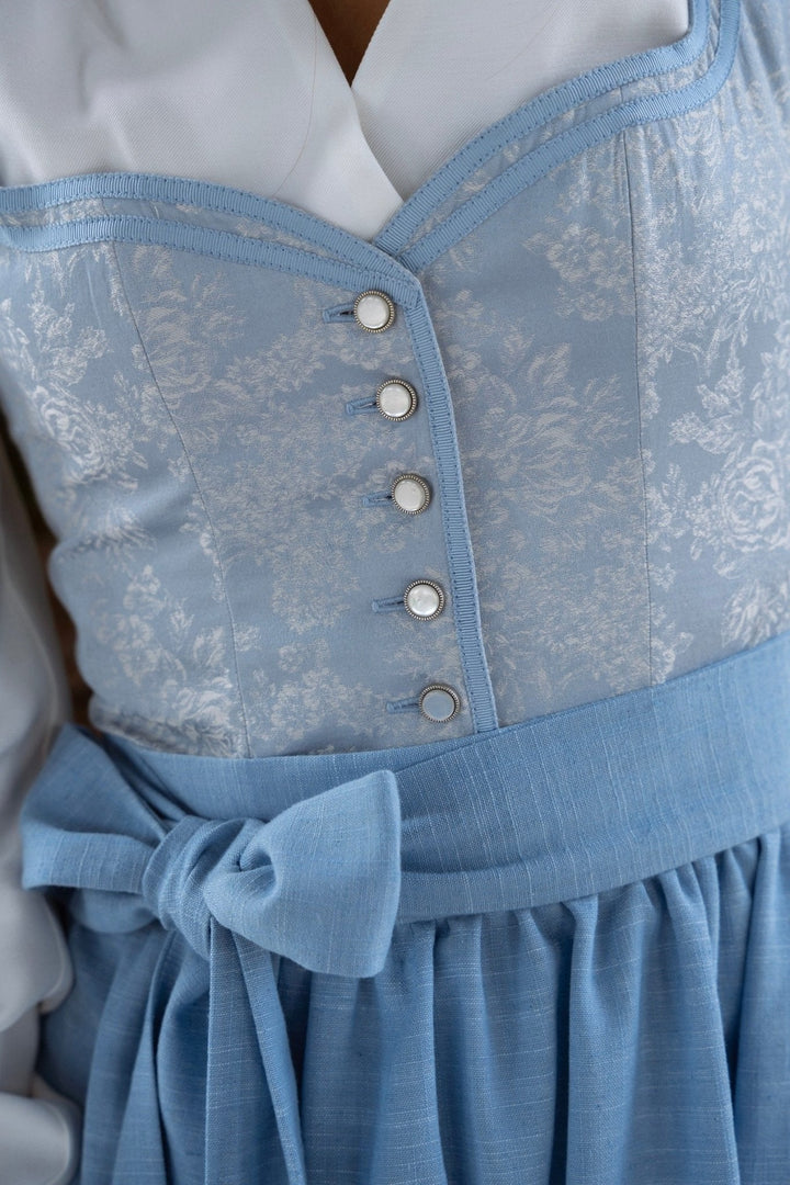 Women's Floral Dirndl Dress Set with Apron 2