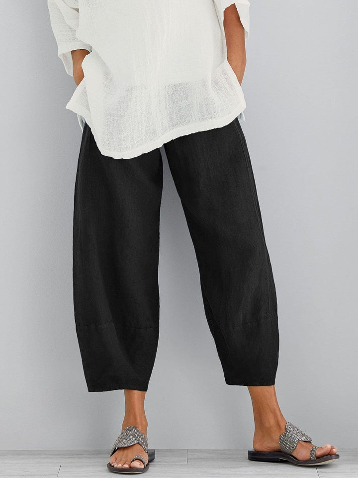 Women's Pants with Elastic Waistband and Wide Leg Fit 3