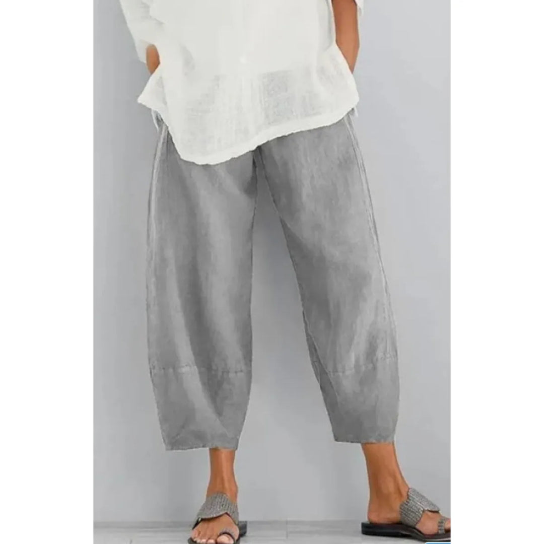 Women's Pants with Elastic Waistband and Wide Leg Fit 4