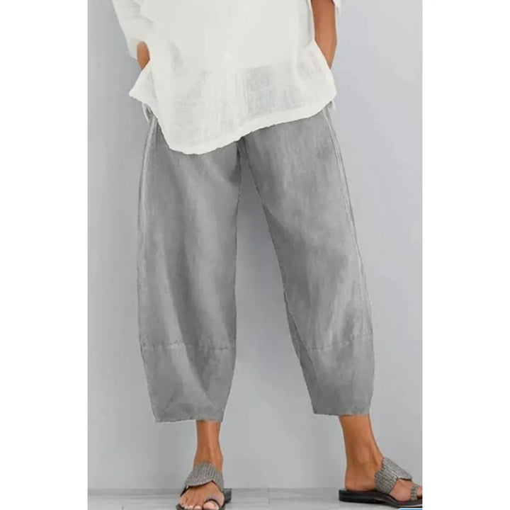 Women's Pants with Elastic Waistband and Wide Leg Fit 4