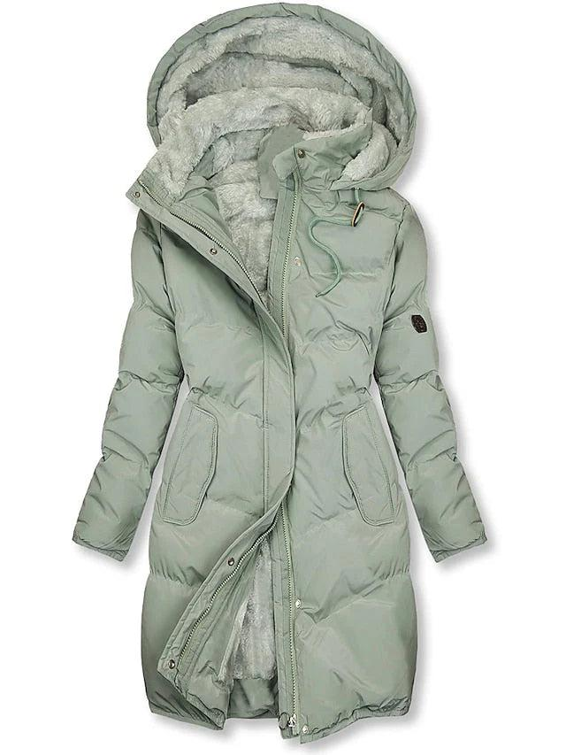 Women's Long Hooded Coat with Full Lining 2
