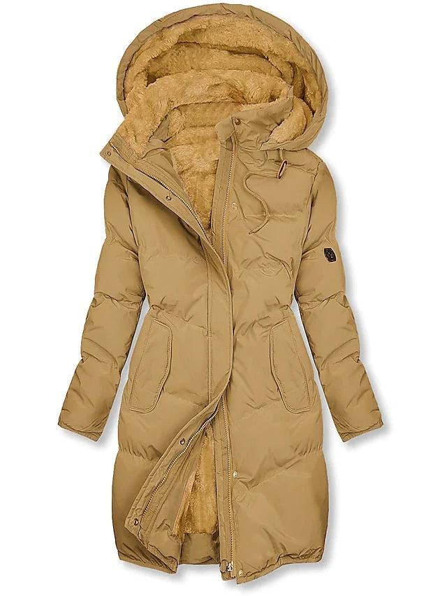 Women's Long Hooded Coat with Full Lining 1