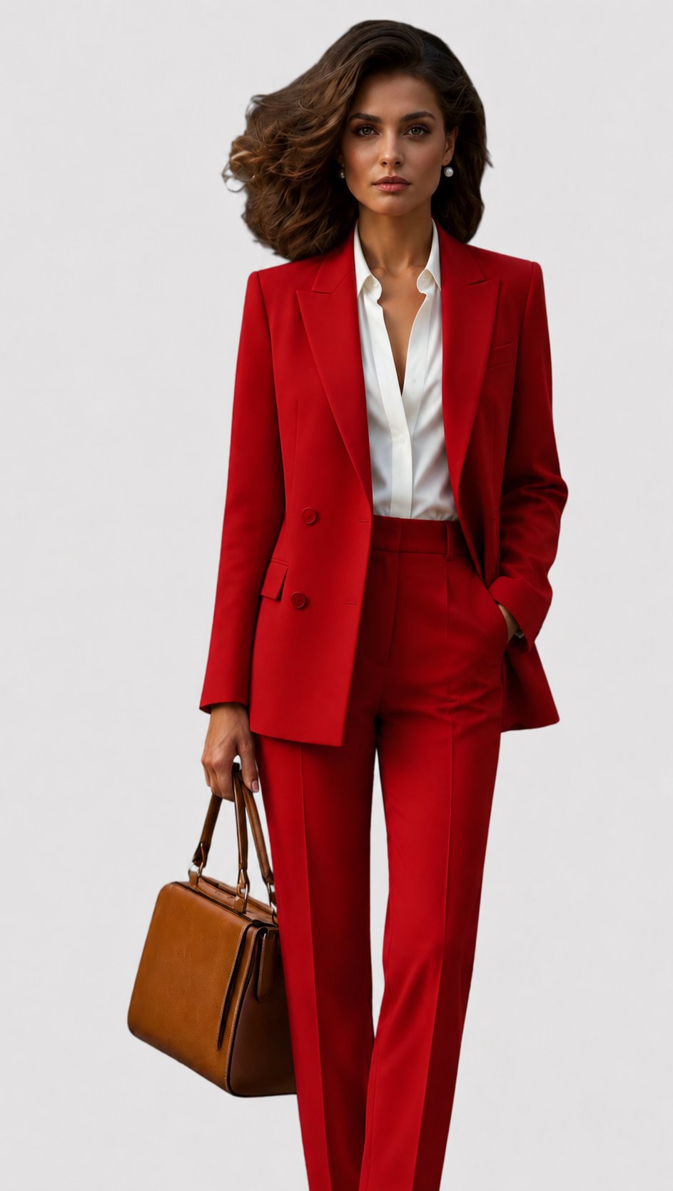 Women's Two-Piece Set: Long-Sleeve Blazer and Straight-Leg Pants 3