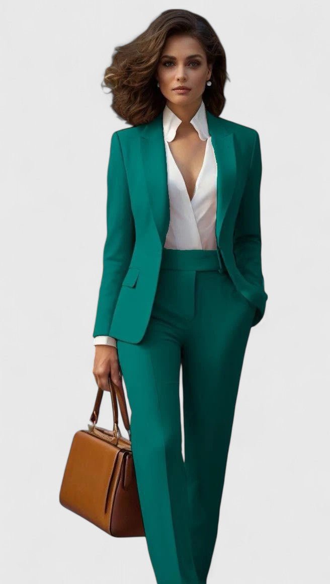 Women's Two-Piece Set: Long-Sleeve Blazer and Straight-Leg Pants 4