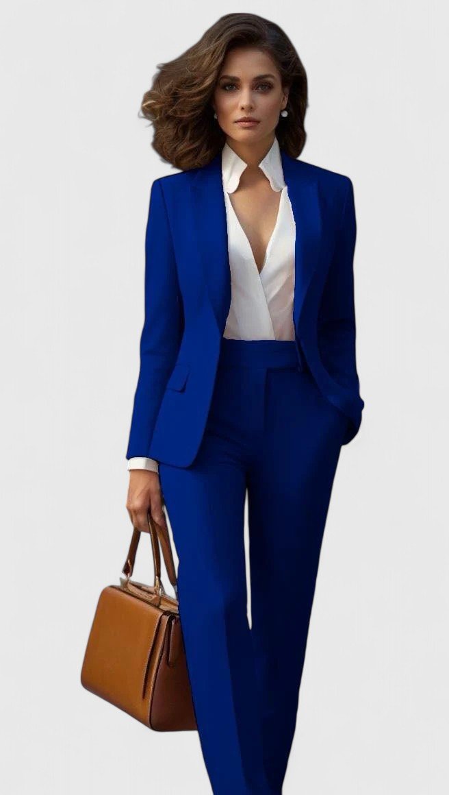 Women's Two-Piece Set: Long-Sleeve Blazer and Straight-Leg Pants 6