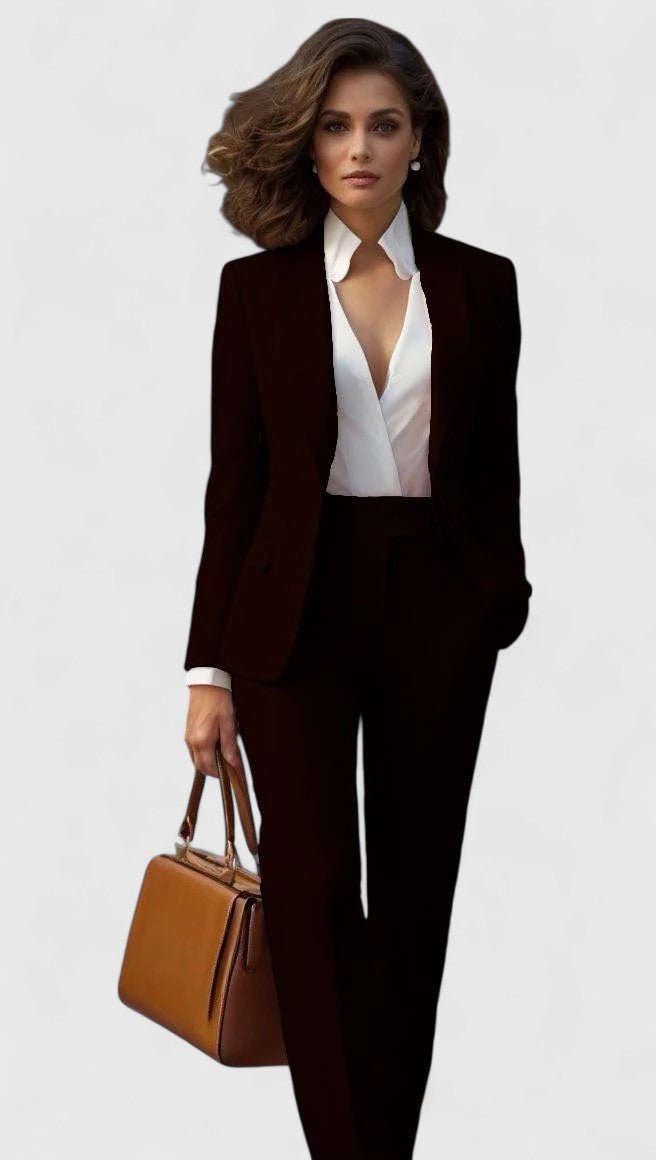 Women's Two-Piece Set: Long-Sleeve Blazer and Straight-Leg Pants 7