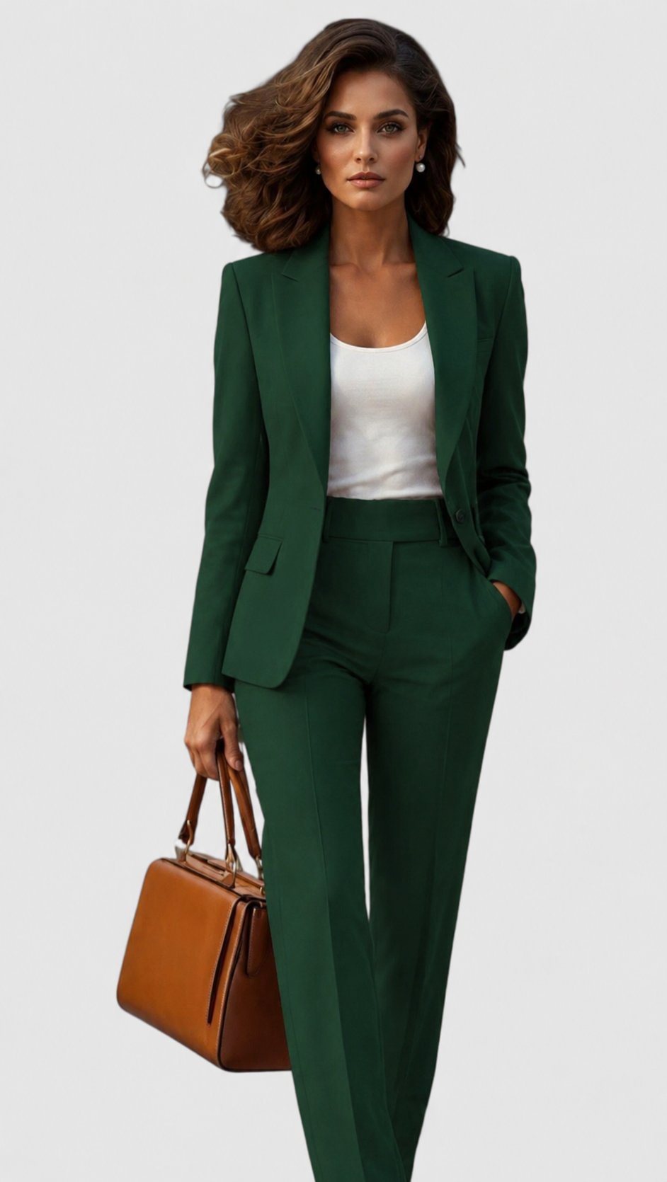 Women's Two-Piece Set: Long-Sleeve Blazer and Straight-Leg Pants 8