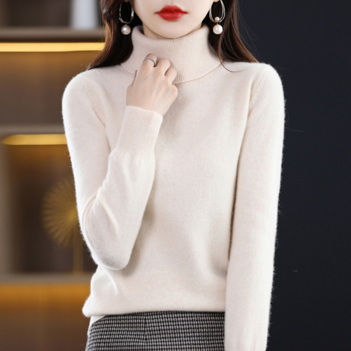 Women's 100% Cashmere Turtleneck Sweater – Soft Regular Fit Pullover 15