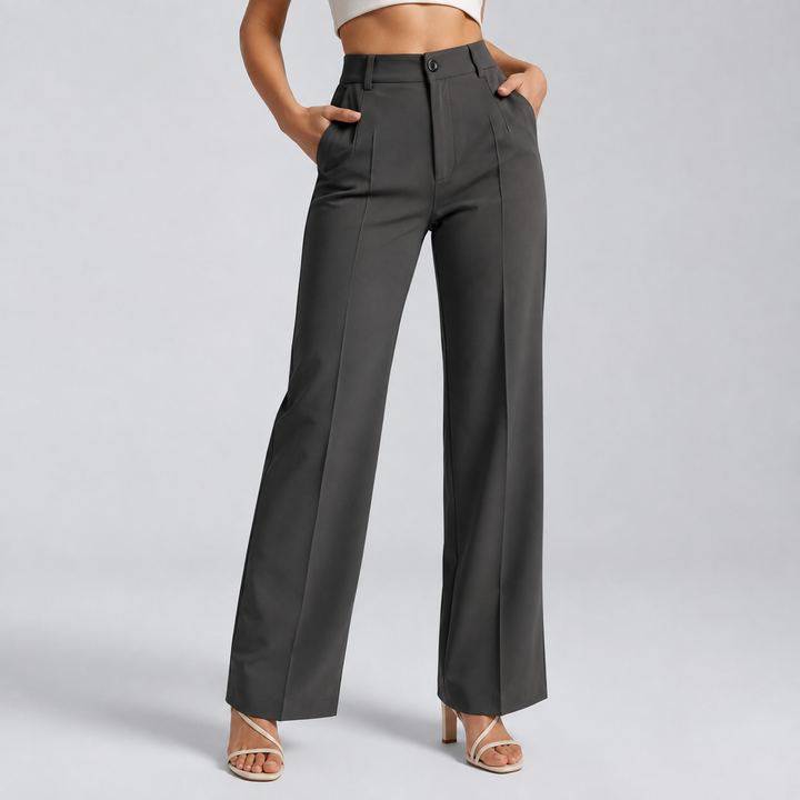 Women's High Waist Straight Leg Pants 10