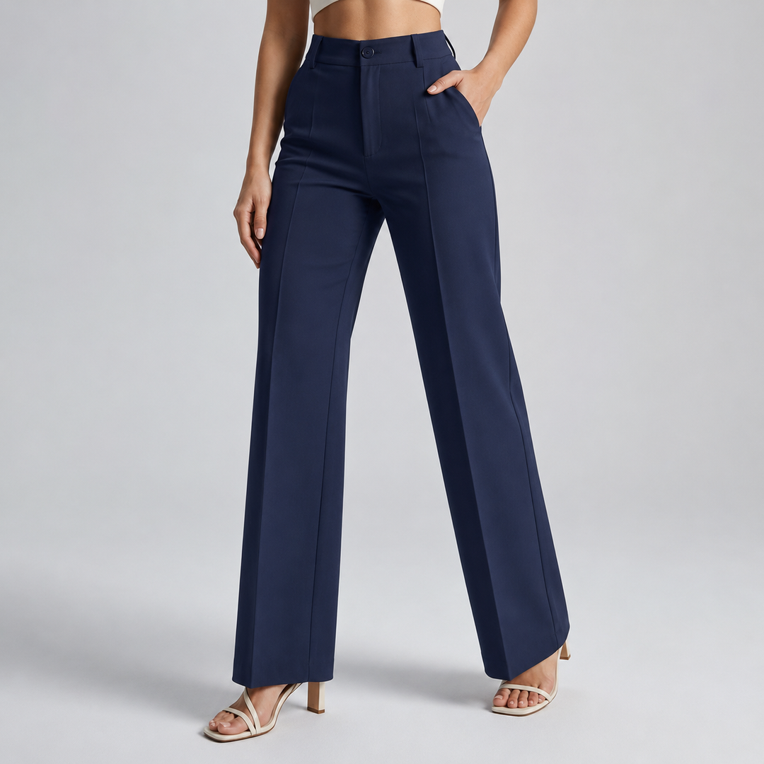 Women's High Waist Straight Leg Pants 11