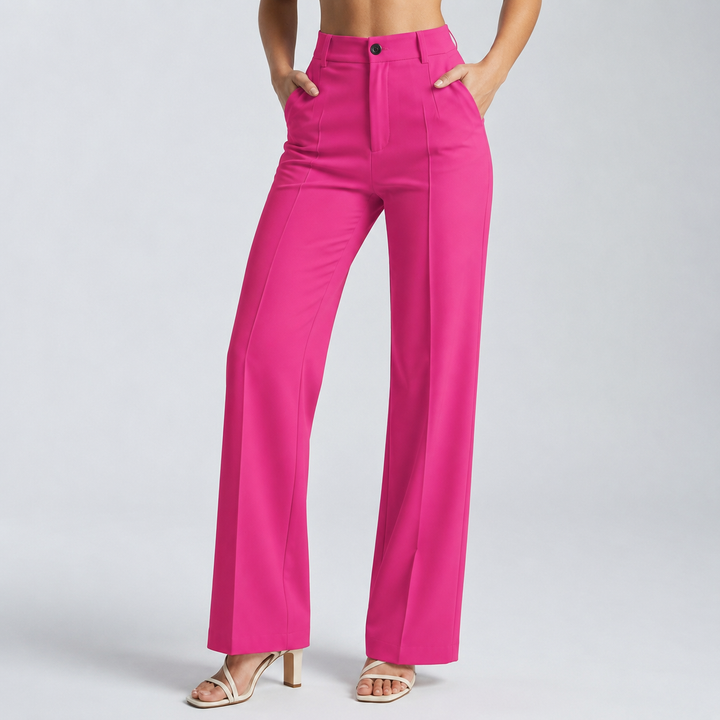 Women's High Waist Straight Leg Pants 13
