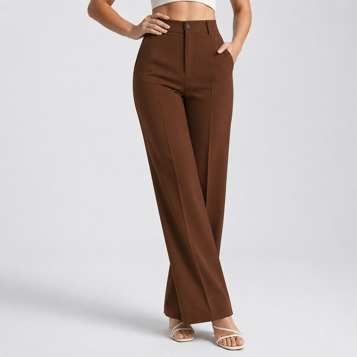 Women's High Waist Straight Leg Pants 14