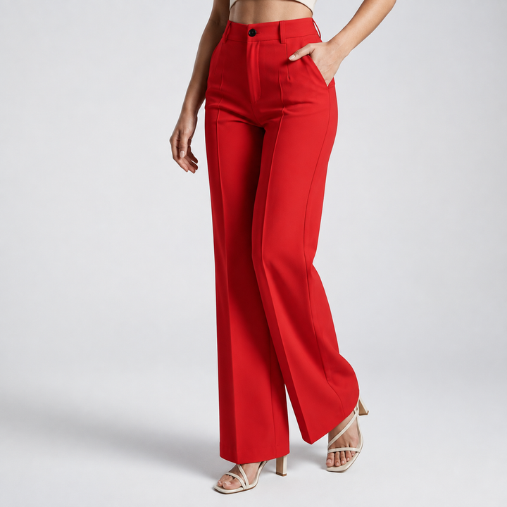 Women's High Waist Straight Leg Pants 16
