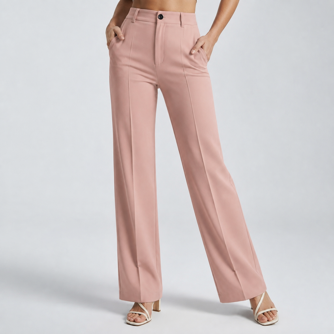 Women's High Waist Straight Leg Pants 18