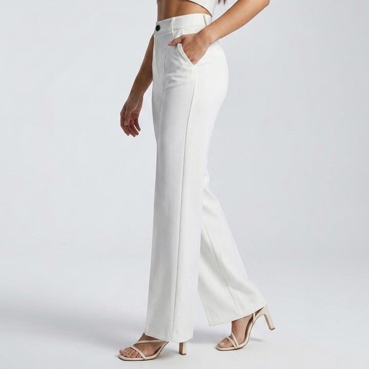 Women's High Waist Straight Leg Pants 4