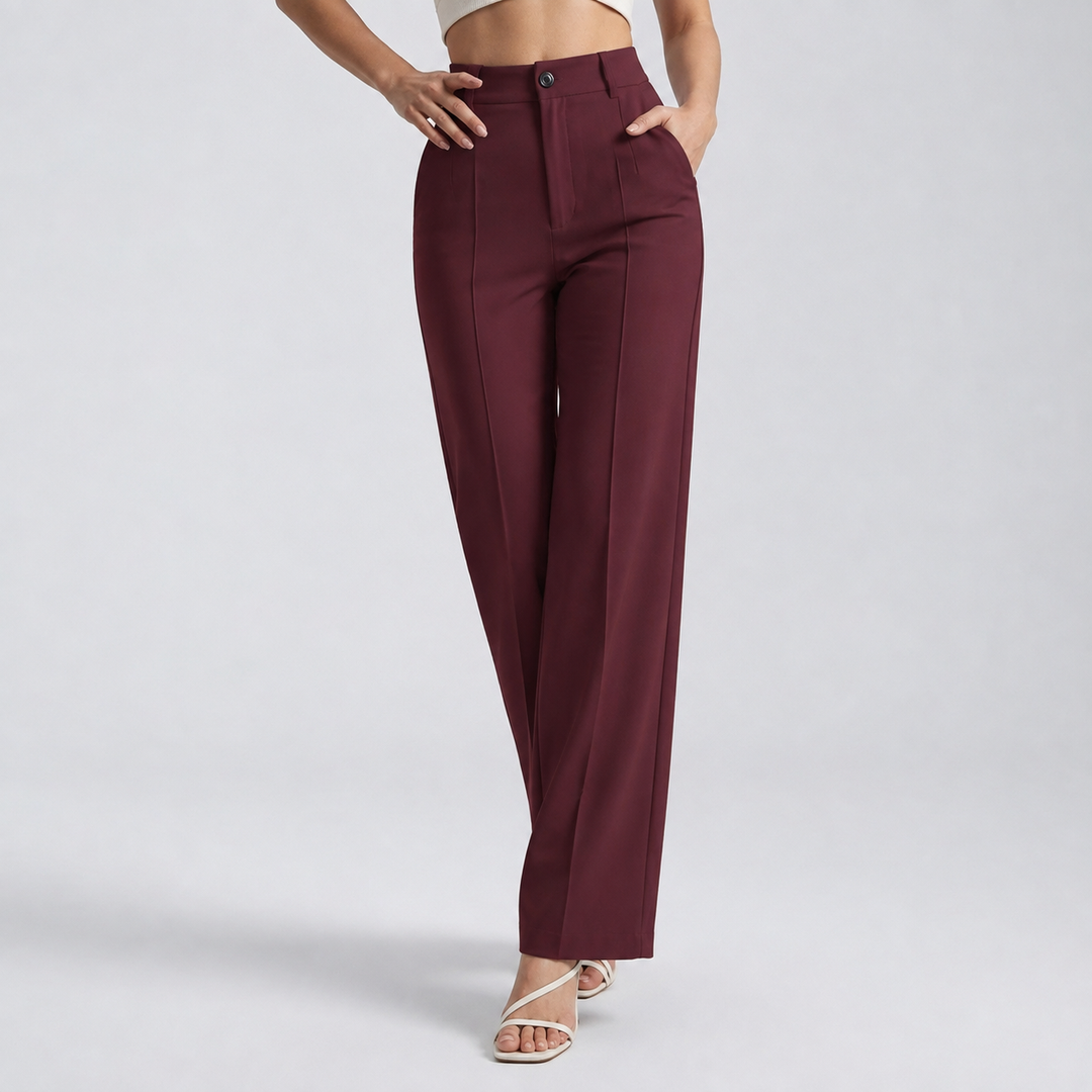 Women's High Waist Straight Leg Pants 9