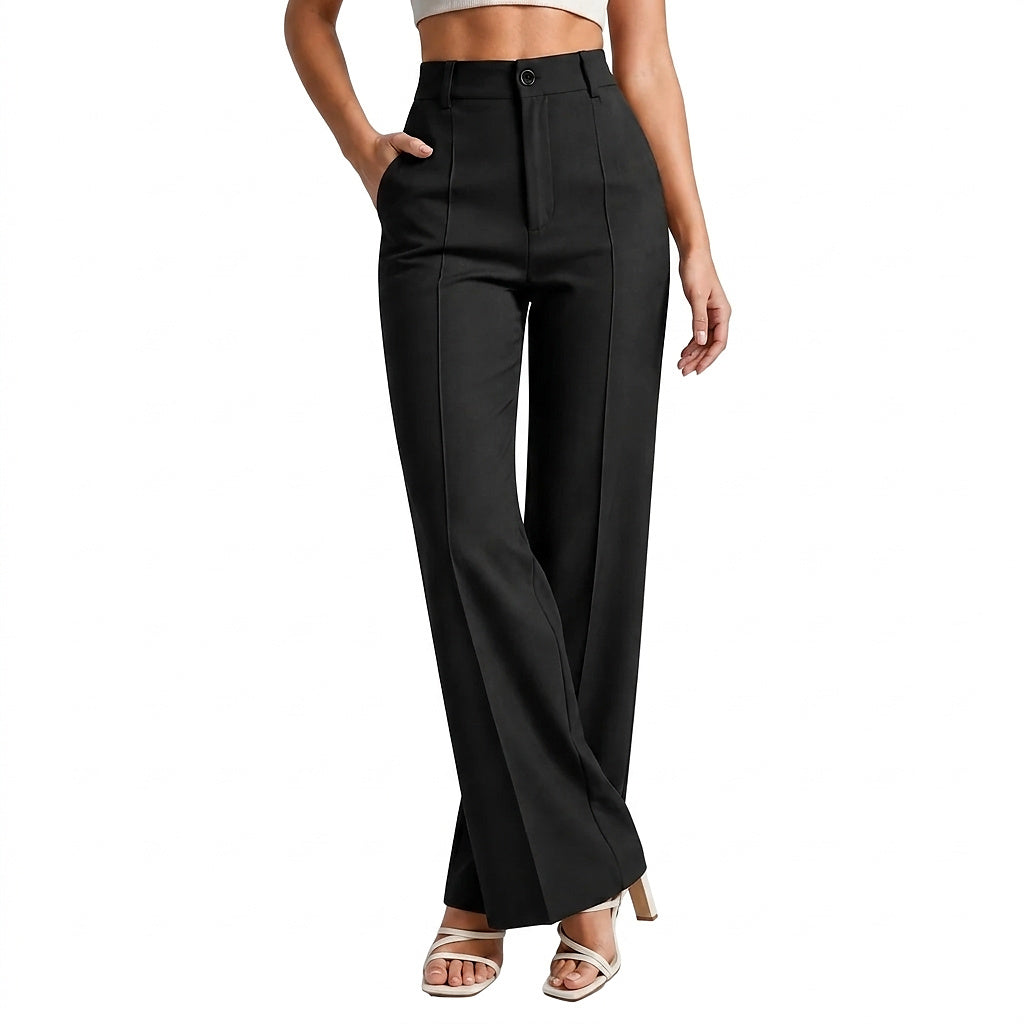 Women's High Waist Straight Leg Pants 1